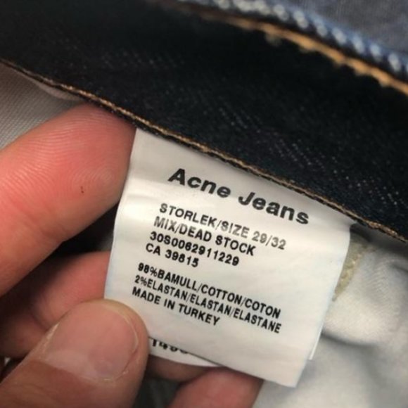Acne Jeans Mens Storlek Size 29 - Picture 5 of 6